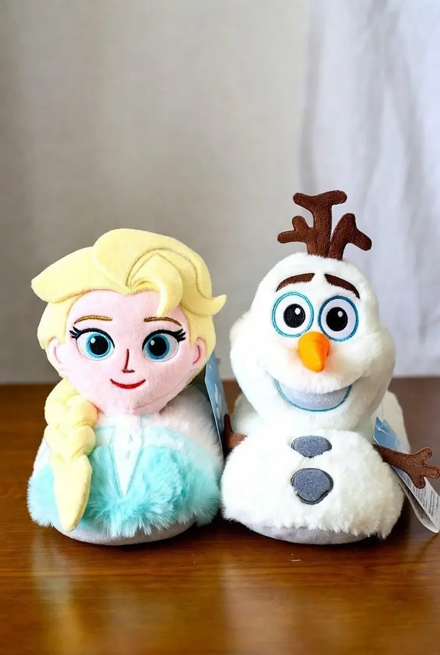 Disney Frozen Elsa & Olaf Plush Slippers